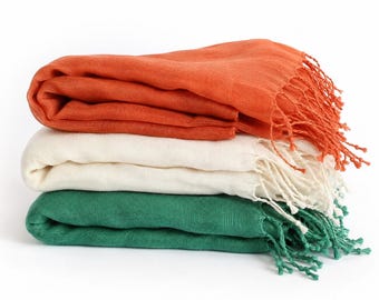 Tiranga collection, orange, white and green scarf bundle, Set of 3 scarves