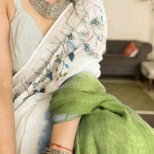 green saree