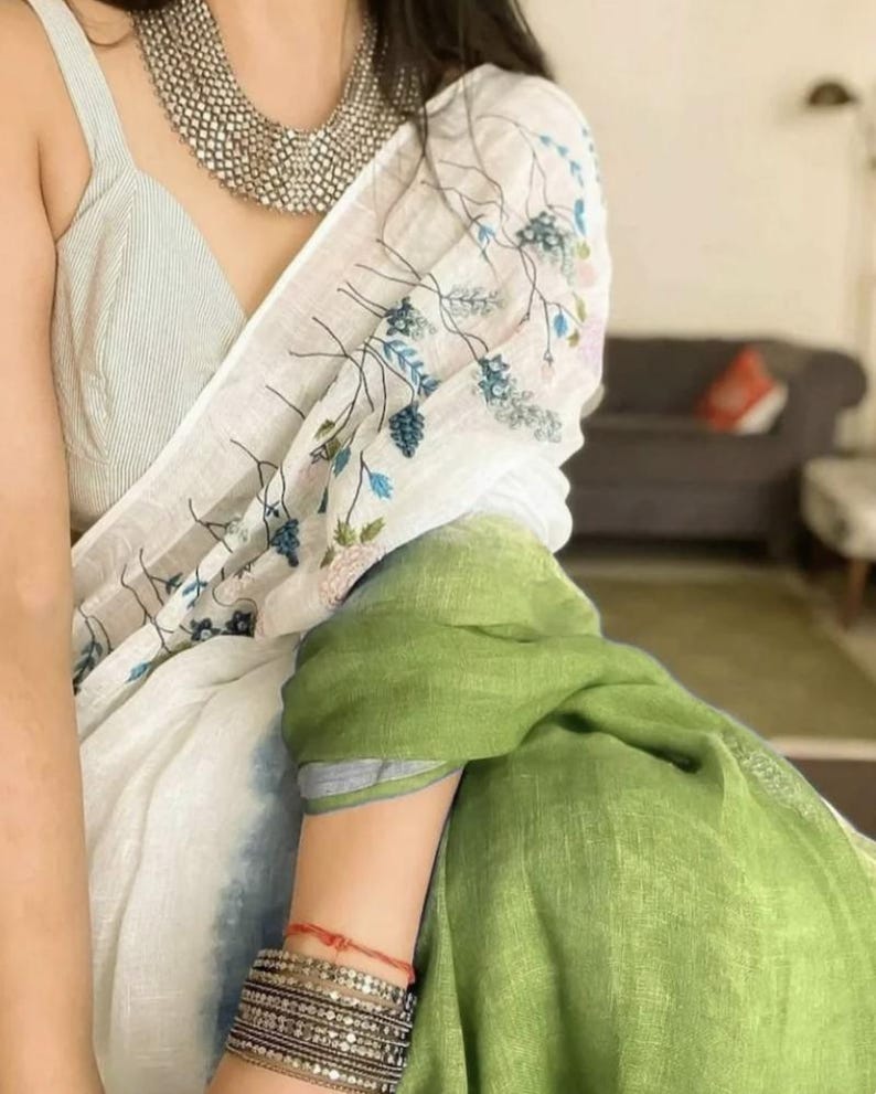 green saree