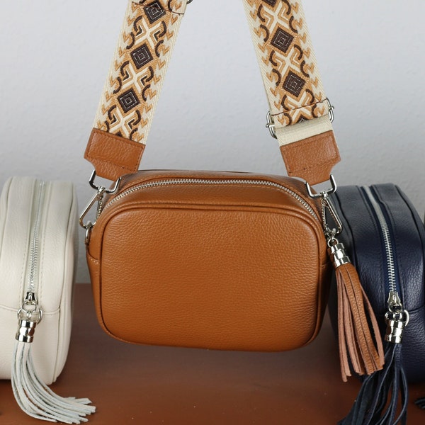 Leather Crossbody Bag for Women, Belly Bag with Strap, Genuine Leather Shoulder Bag, Travel Belt Bag.