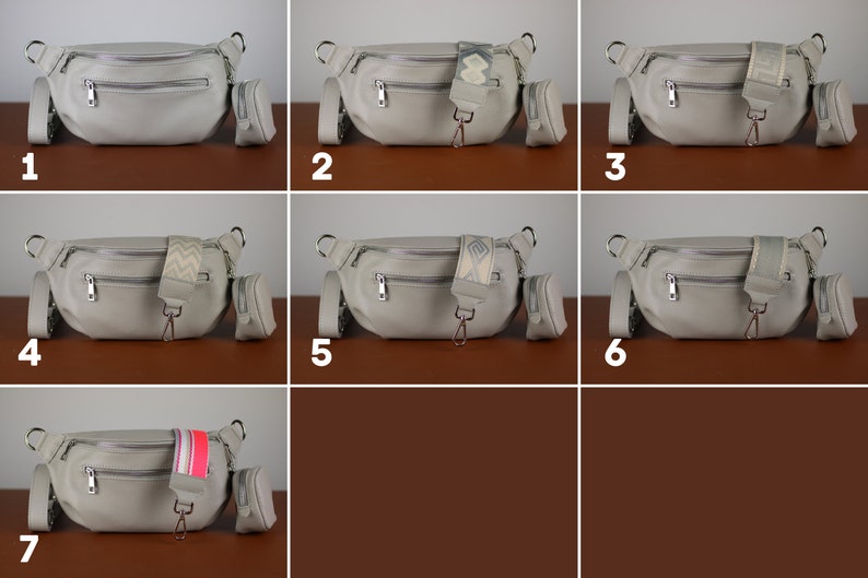 Bauchtasche Leder mit extra Gurt und extra Geldbörse, Crossbody Tasche, Alltagstasche, Bauchtasche mit Ledergürtel, Geschenk für Sie Bild 9