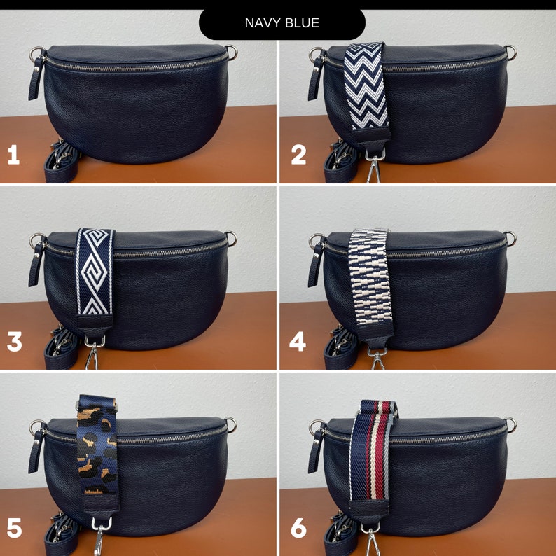 Leather Crossbody Bag With Extra Strap Leather Shoulder Bag Etsy