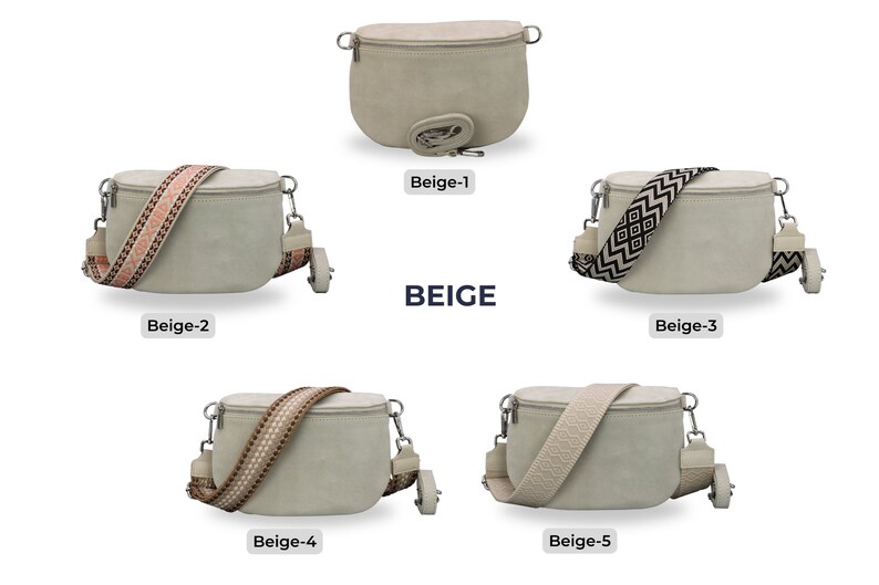 Wildleder Bauchtasche für Frauen, Leder Schultertasche, Crossbody Tasche Gürteltasche mit Riemen, Geschenk für sie BEIGE