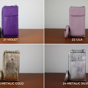 Mobile Phone Case Wallet 2 in 1 Shoulder Bag, Genuine Leather Bag Crossbody Bag, Women Purse, gift for Her,gifts for mom image 7