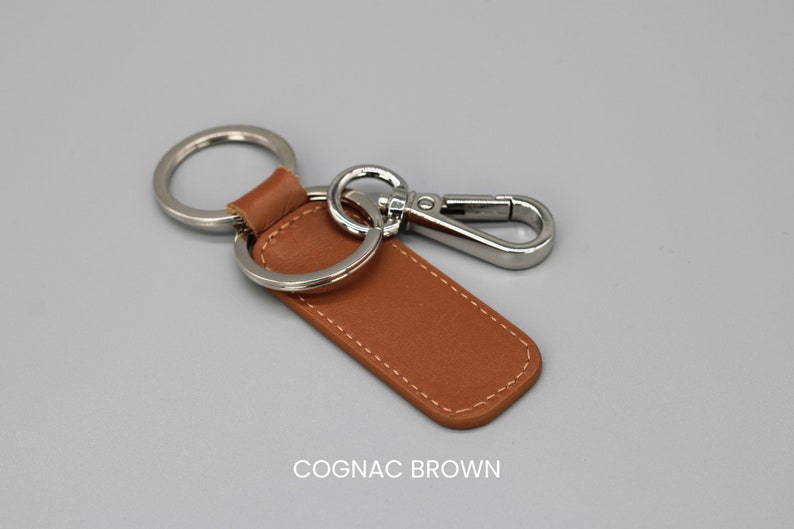 Leder Schlüsselanhänger, personalisiertes Geschenk, Wunschgravur, Geschenk für Sie, Valentinstag, Muttertag, Vatertag Cognac Brown