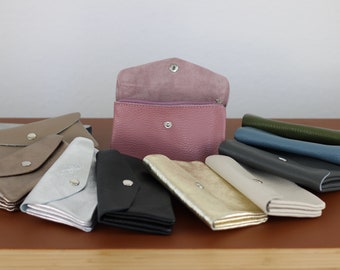 Medium Leather Wallet, Handmade Leather Wallet with Coin Pocket, GIFT FOR HER, Christmas Gift