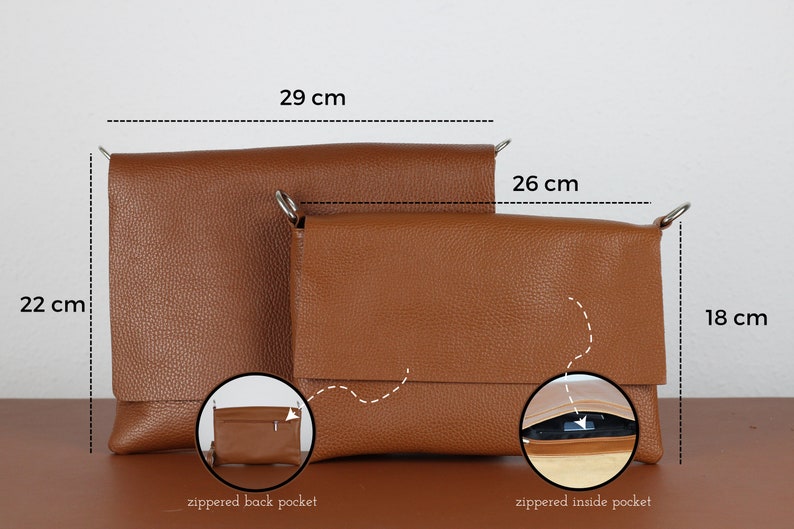 Leather Crossbody Slim Bag, Small Medium Large Size, Minimal Women Shoulder Bag, Fanny pack with Leather Belt and Patterned Belt image 10