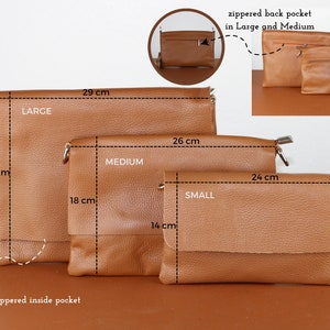 Leather Crossbody Slim Bag, Minimal Women Shoulder Bag, Make up bag, Fanny pack with Leather Belt and Patterned Belt image 2