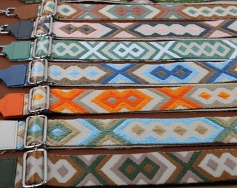 Retro Boho-patroon riem voor tassen, brede schouderriem, cameratasriemen, stoffen tasriem