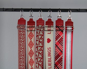 Bandoulière rouge pour sacs, bandoulière large, bandoulières de sac pour appareil photo, bandoulière en tissu à motif léopard