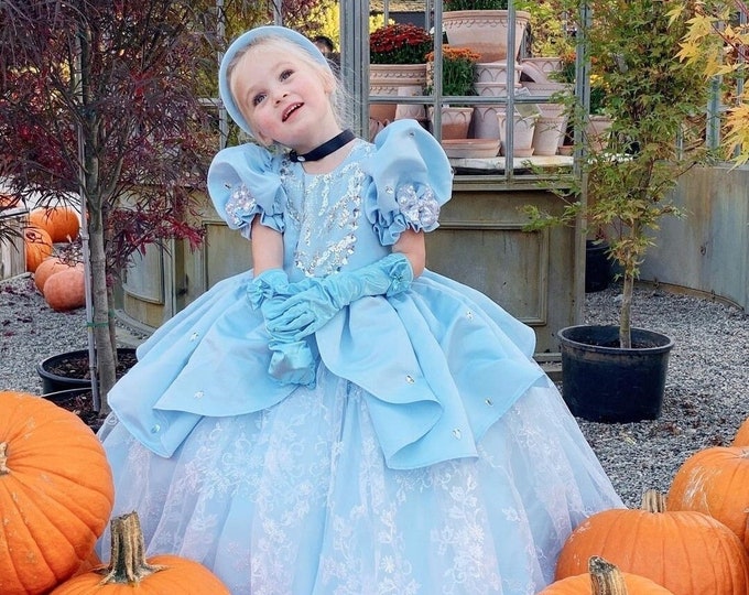 Toddler Cinderella Costume: Enchanting Princess Dress, Halloween Cosplay
