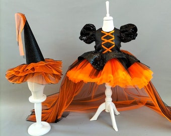 Halloween Costumes Toddler Girl, Witch Costume Girls, Witch Costume for Toddler Girl, Halloween Dress Girl, Witch Dress for Girls