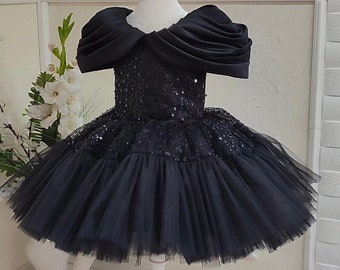 Wednesday Inspired Black Tutu Dress: Raven Dance Cosplay Costume