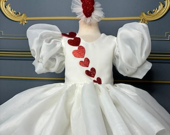 Valentine's Day Tutu Dress: Sequin Heart Birthday Outfit