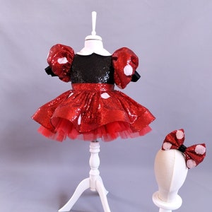 Minnie Mouse Dress Toddler, Minnie Mouse Dress for Girls, Minnie Mouse Dress Birthday, Minnie Mouse Dress Baby