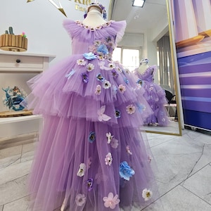 open lace back dress 2022 Encanto Isabella Dress Kids Princess Halloween Cosplay Costumes ACcosplay, Xs / Female main image 0