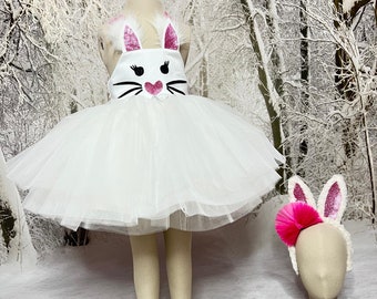 Easter Dress, Easter Bunny Dress Toddler, Easter Costume Girl, Tea Party Dress, Baby Spring Outfit, Easter outfit, Toddler Birthday Dress