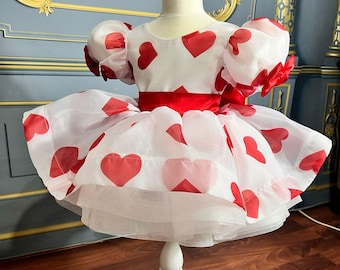 Heart Tutu Dress: Baby Girl Valentines Day Tulle Party Dress