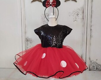 strapless open back dress Girls' Minnie Velvet Tutu Dress 8 main image 0