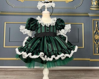 Haunted Mansion Maid Costume: Baby Girl Halloween Party Dress