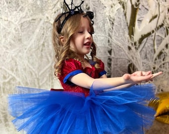 Spider Gwen Toddler Costume: Blue Tutu Birthday Party Gown