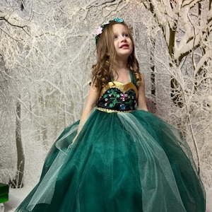Anna Dress, Anna Princess Girl Costume, Anna Toddler Birthday Dress, Frozen Anna Princess Baby Girl Dress, Frozen Princess Anna Dress
