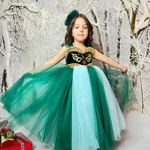 Anna Dress, Anna Princess Girl Dress, Anna Toddler Dress, Frozen Anna Princess Girl Costume, Anna Baby Girl Outfit, Anna Birthday Costume