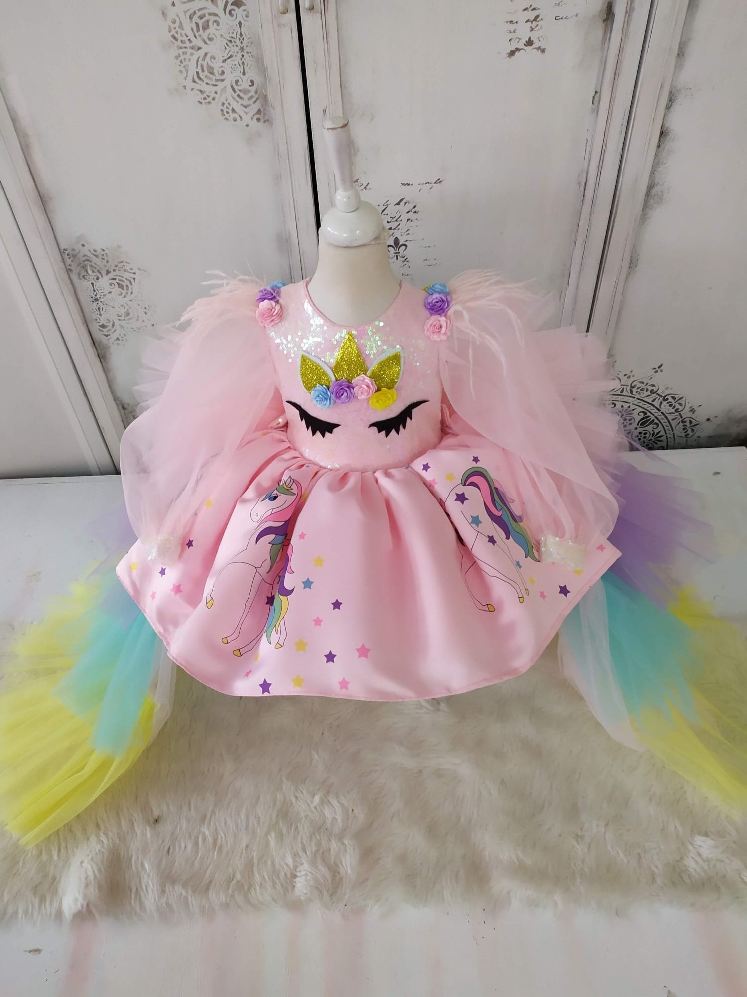 Vestido unicornios - Etsy México Vestido unicornios - Etsy México
