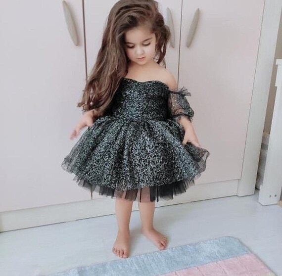 Baby Black Dress Black Tulle Dress Toddler Black Dress Girl Etsy