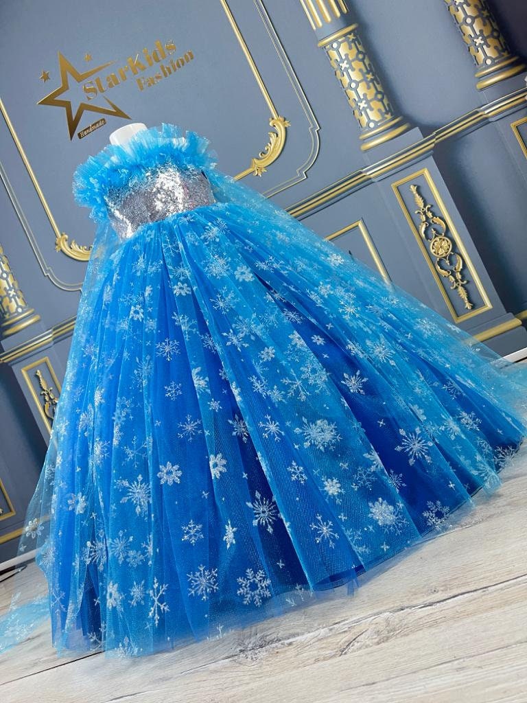 princess elsa blue dress Queen Elsa Dress Costume