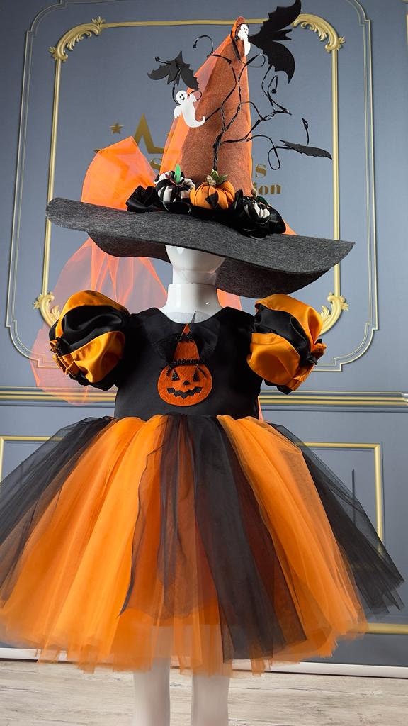 target orange halloween dress Orange Witch Costume Set: Toddler Halloween Dress with Hat & Broom