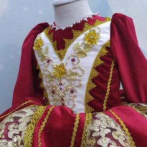 Diamond Sweetheart Christmas Red Angora Rabbit Dress Cape Two Piece Set