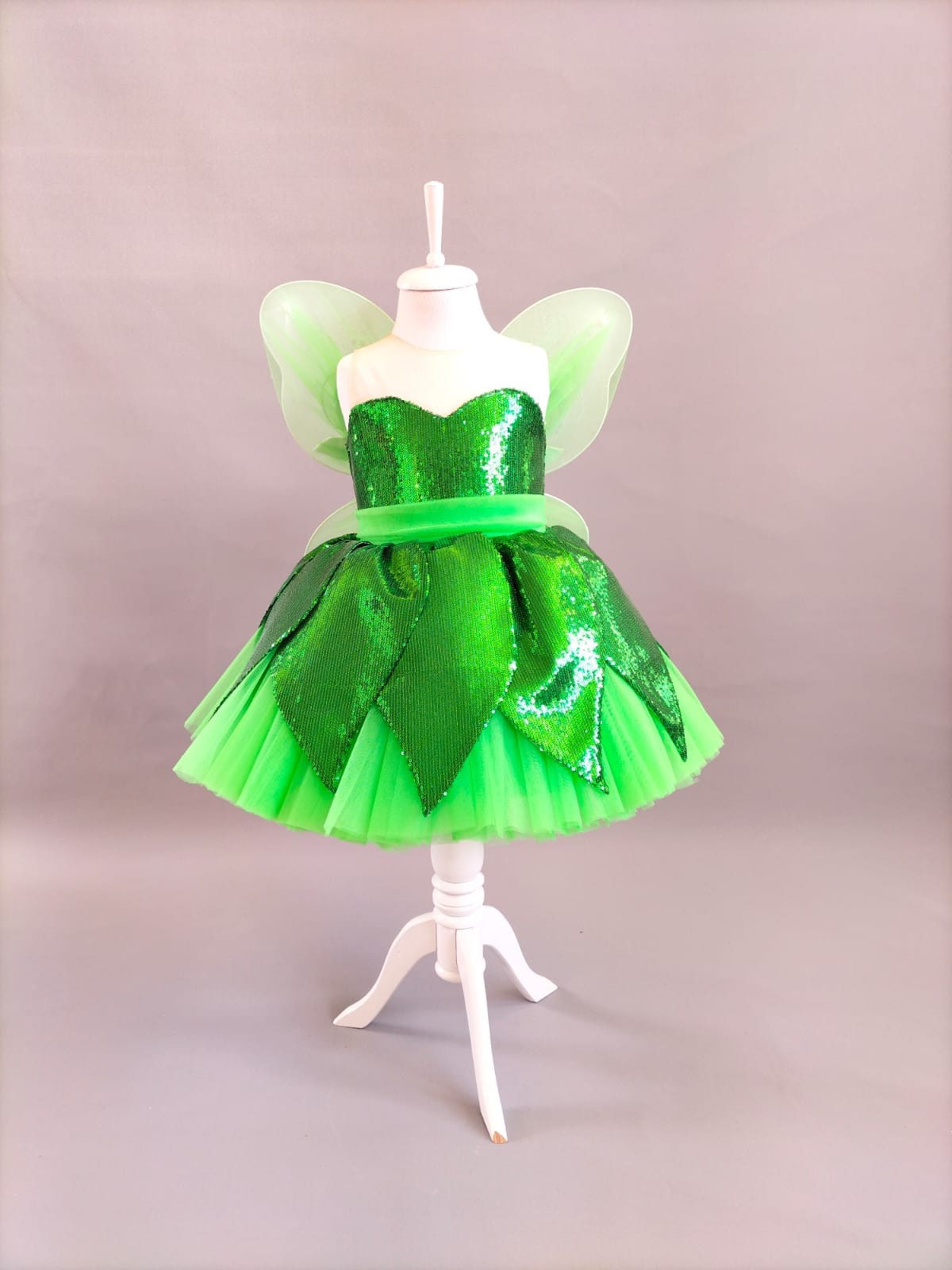 green glitter dress tinkerbell Halloween Carnival Disguise Forest Fairy Green Tinker Bell Dress
