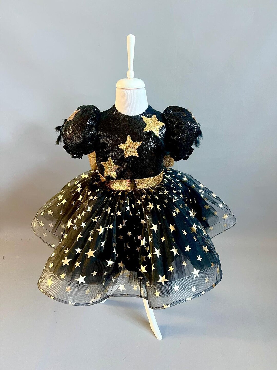 Black And Gold Girl Tutu Birthday Dress Star Dress Toddler Luxury Il 1080xN.4529237780 Pj05