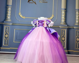 Rapunzel 1st Birthday Costume: Lavender Princess Gown for Toddlers