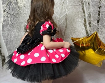 Minnie Mouse In Pink Polka Dot Dress - Foto 5