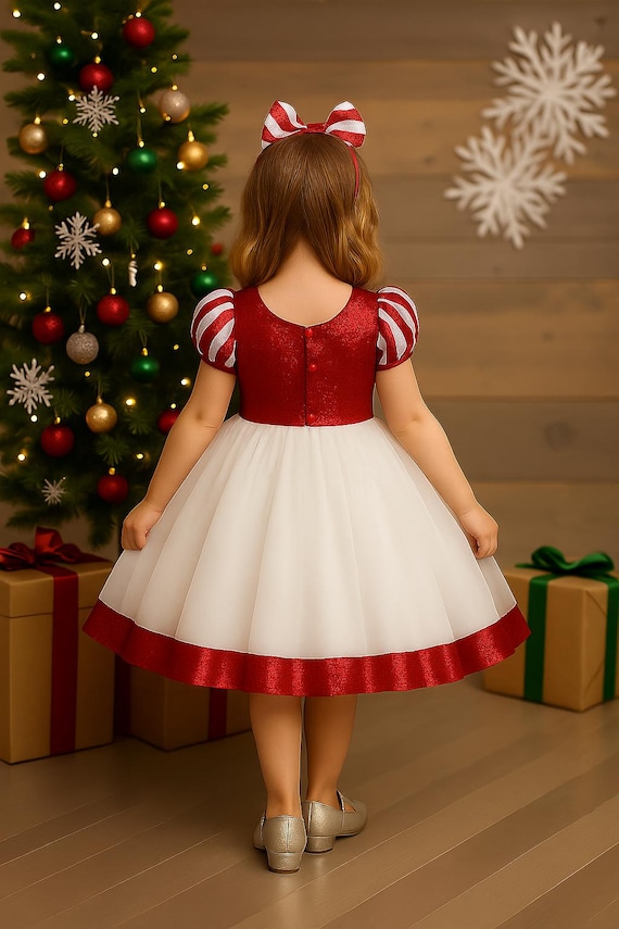 red sparkle christmas dress Sugar Cane Christmas Dress