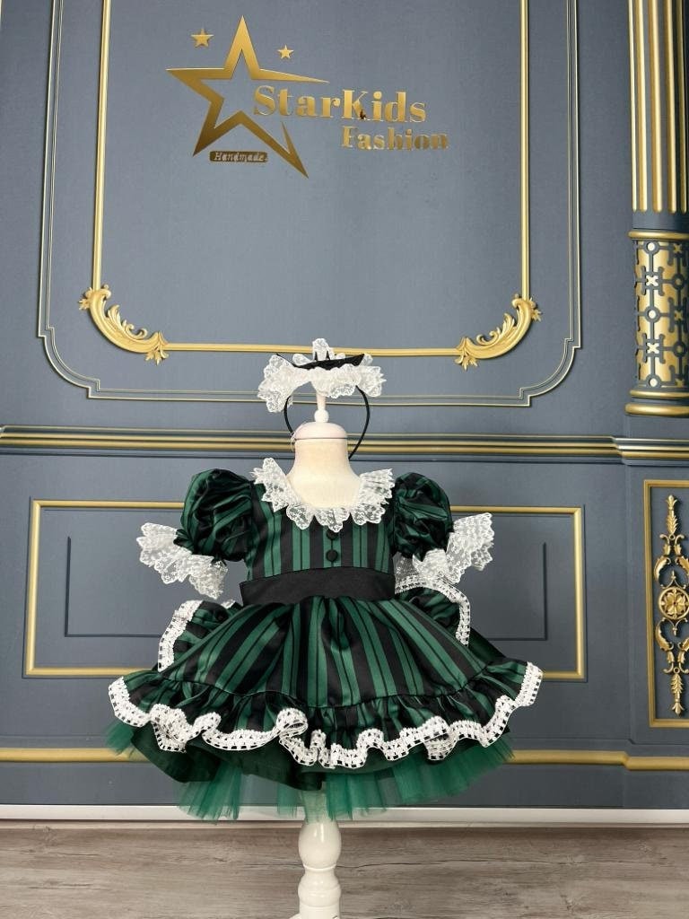 Haunted Mansion Maid Costume: Baby Girl Halloween Party Dress