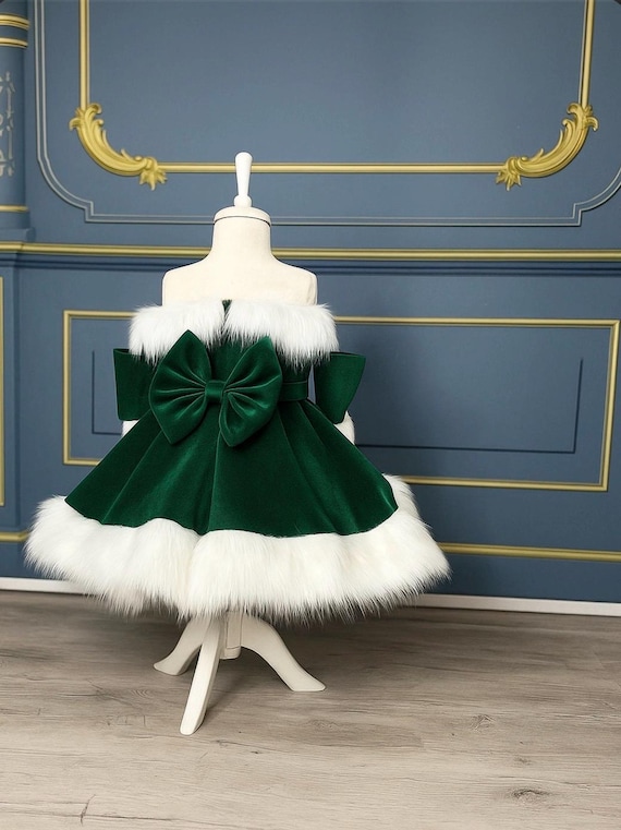 green christmas santa dress Claus Dress: Velvet Outfit green dress for christmas party