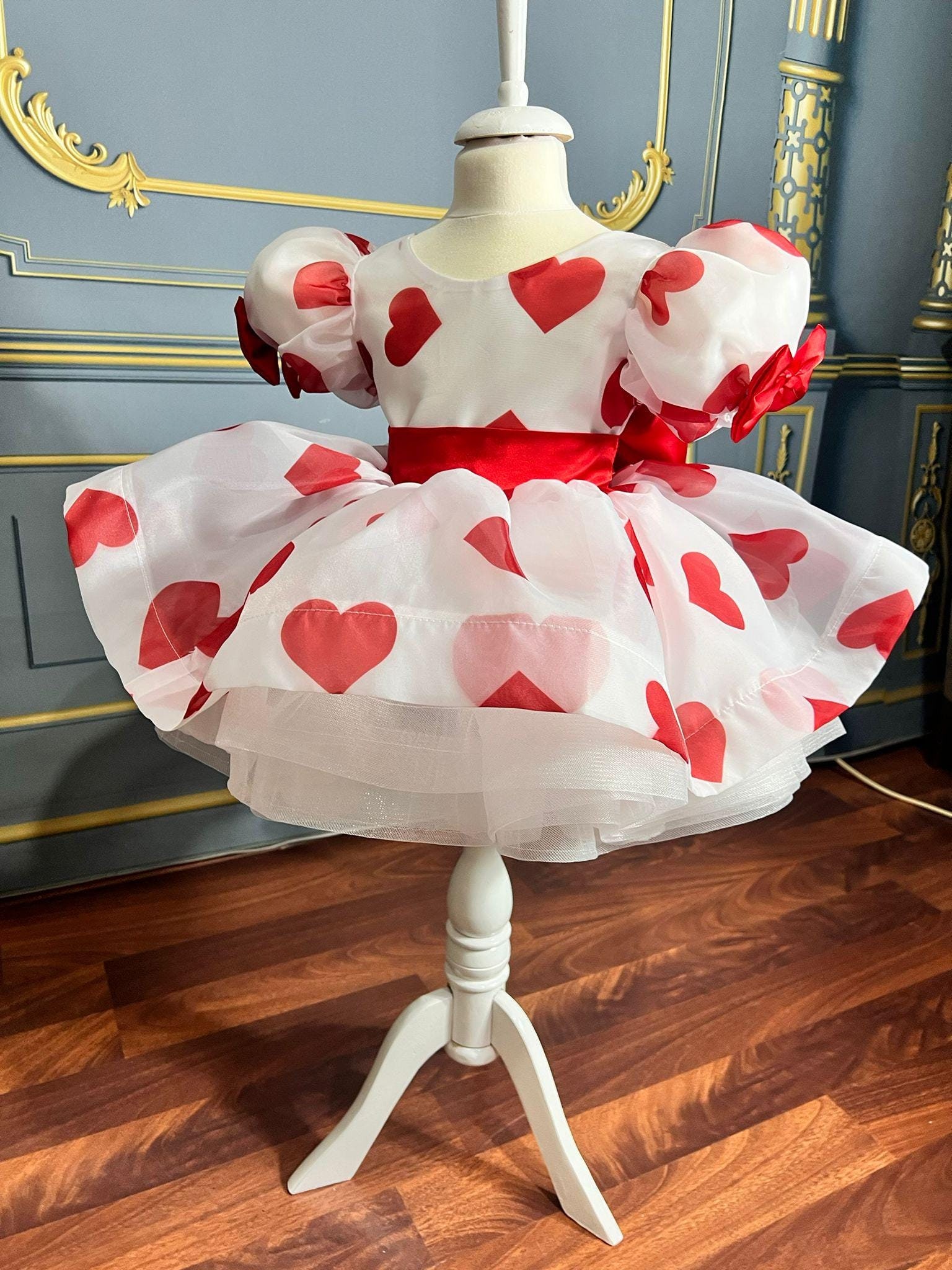Girl Valentine Dress 10 12 - Etsy