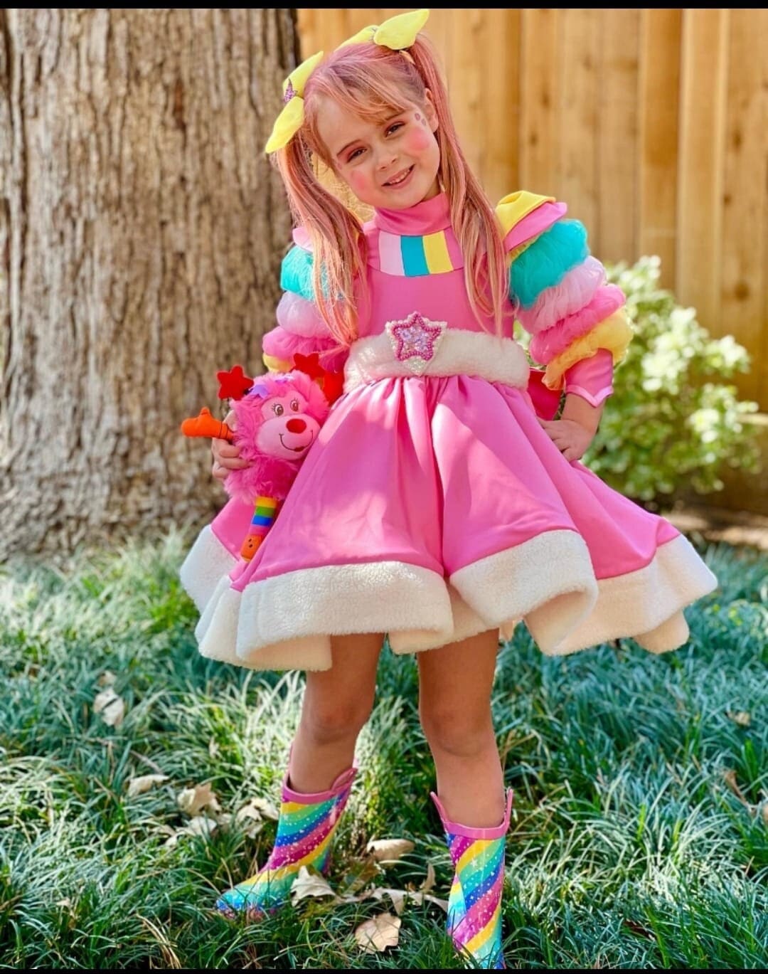 Rainbow Brite Children’s Halloween Dress Up Costume Handmade Vintage Sz M  Girls