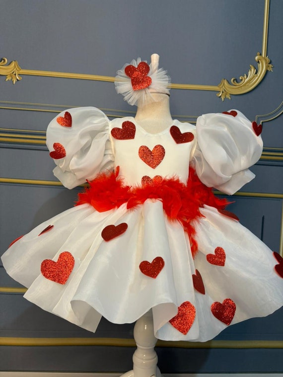 Baby Girl Valentine's Day Tulle Dress: First Birthday Party Outfit