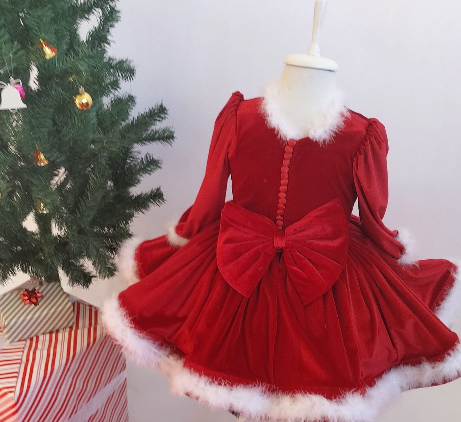 white christmas dresses Santa's Rocking Winter Holiday Dress – Mia Belle Girls