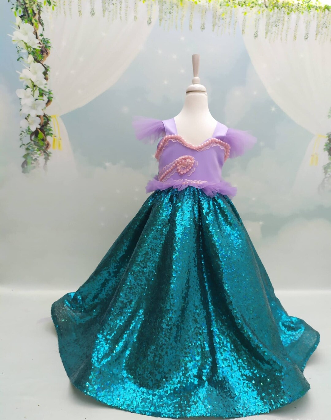 Girls Mermaid Princess Dress Mermaid Party Dress Mermaid - Etsy