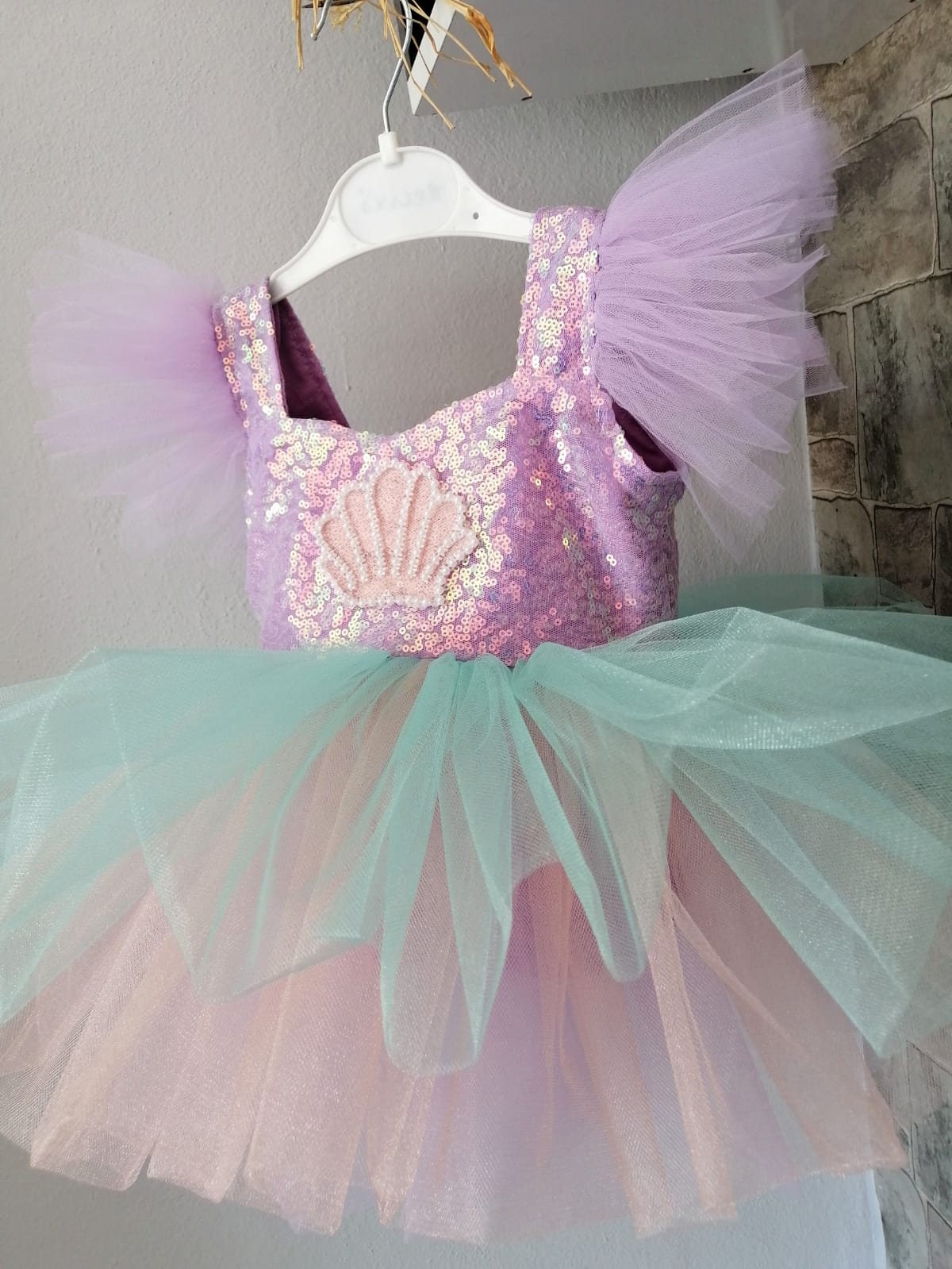 Mermaid Costume, Mermaid Tail Tutu, Baby Girls Mermaid Outfit, Birthday Outfit, Halloween Costume, Toddler Mermaid Costume,