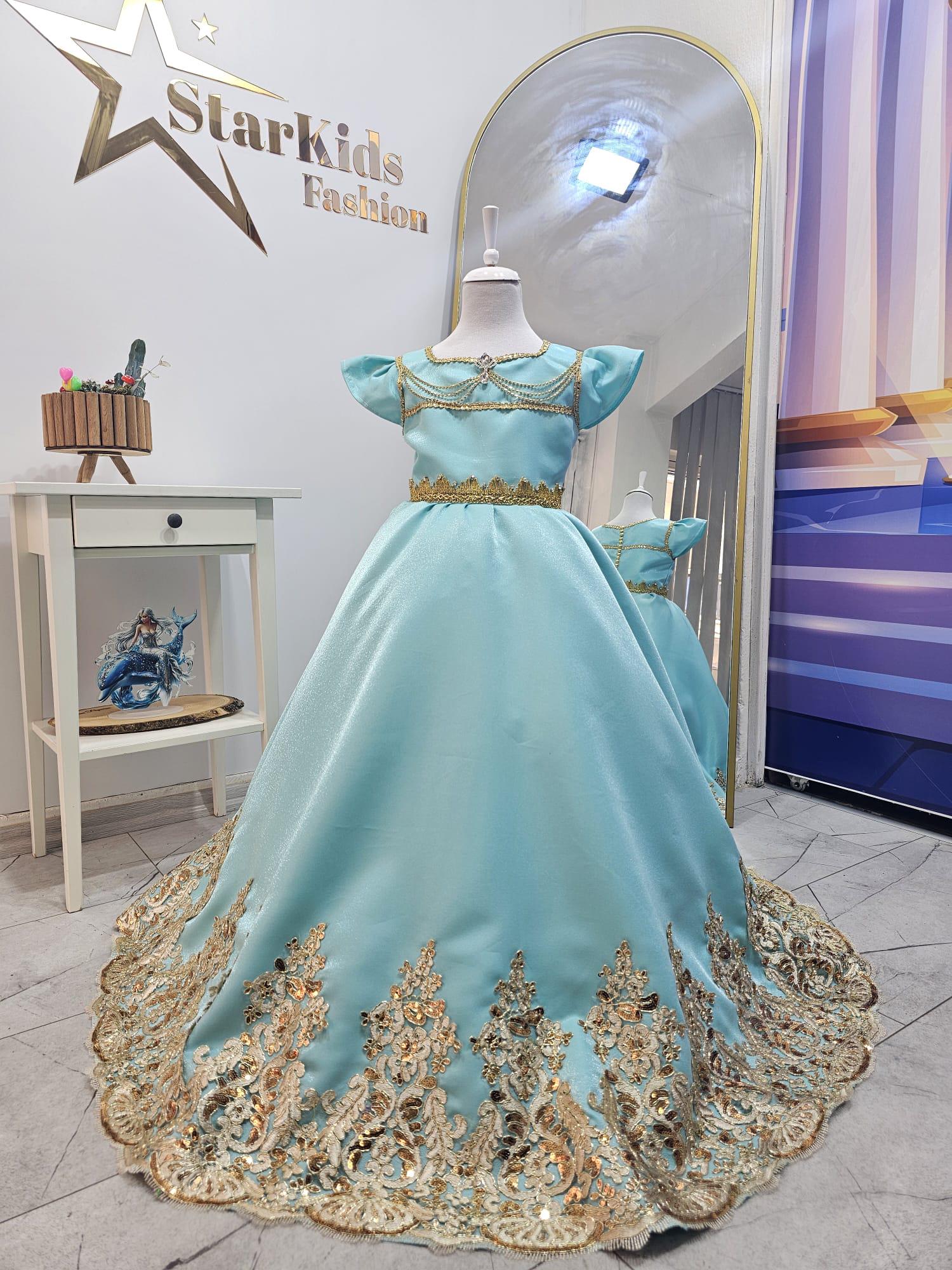 floral light blue bridesmaid dresses Whitney Satin Print Dress Size:14 Years Asymmetrical Fully lined bodice best-eoysaleupdate1229 A-line Lace Top Organza