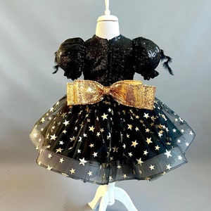 Black And Gold Girl Tutu Birthday Dress Star Dress Toddler Luxury Il 300x300.4576620143 Qi5m