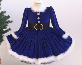 blue mrs claus dress White Christmas Sisters Judy and Betty Haynes Blue Dress  LausenCrafts