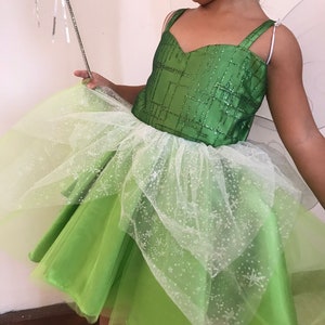 Tinkerbell  Inspired Dress, Tinkerbell Fairy Dress for Birthday Costume or Photo Shoot, Tinkerbell Dress Outfit Birthday Dress