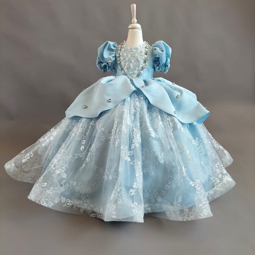 open lace back dress Kid Baby Girl Cute Princess Birthday Party Sequin Ball Gown Dresses   toddlerme